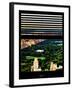 Window View with Venetian Blinds: Central Park and upper West Side Buildings-Philippe Hugonnard-Framed Photographic Print