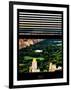 Window View with Venetian Blinds: Central Park and upper West Side Buildings-Philippe Hugonnard-Framed Photographic Print