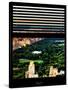 Window View with Venetian Blinds: Central Park and upper West Side Buildings-Philippe Hugonnard-Stretched Canvas