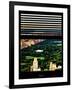 Window View with Venetian Blinds: Central Park and upper West Side Buildings-Philippe Hugonnard-Framed Photographic Print