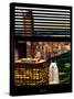 Window View with Venetian Blinds: Central Park and upper West Side Buildings-Philippe Hugonnard-Stretched Canvas