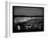 Window View with Venetian Blinds: Central Park with Upper West Side Buildings - Manhattan-Philippe Hugonnard-Framed Photographic Print