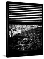 Window View with Venetian Blinds: Central Park with Upper West Side Buildings - Manhattan-Philippe Hugonnard-Stretched Canvas