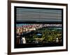 Window View with Venetian Blinds: Central Park with Upper West Side Buildings - Manhattan-Philippe Hugonnard-Framed Photographic Print
