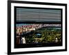 Window View with Venetian Blinds: Central Park with Upper West Side Buildings - Manhattan-Philippe Hugonnard-Framed Photographic Print