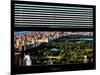 Window View with Venetian Blinds: Central Park with Upper West Side Buildings - Manhattan-Philippe Hugonnard-Mounted Photographic Print