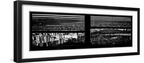 Window View with Venetian Blinds: Central Park with Upper West Side Buildings-Philippe Hugonnard-Framed Photographic Print