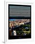 Window View with Venetian Blinds: Central Park with Upper West Side Buildings-Philippe Hugonnard-Framed Photographic Print