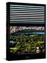 Window View with Venetian Blinds: Central Park with Upper West Side Buildings-Philippe Hugonnard-Stretched Canvas