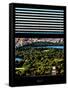 Window View with Venetian Blinds: Central Park with Upper West Side Buildings-Philippe Hugonnard-Framed Stretched Canvas