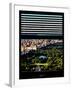 Window View with Venetian Blinds: Central Park with Upper West Side Buildings-Philippe Hugonnard-Framed Photographic Print