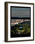 Window View with Venetian Blinds: Central Park with Upper West Side Buildings-Philippe Hugonnard-Framed Photographic Print