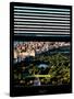 Window View with Venetian Blinds: Central Park with Upper West Side Buildings-Philippe Hugonnard-Stretched Canvas