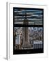 Window View with Venetian Blinds: Cityscape Manhattan with Empire State Building (1 WTC)-Philippe Hugonnard-Framed Photographic Print