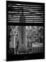 Window View with Venetian Blinds: Cityscape Manhattan with Empire State Building (1 WTC)-Philippe Hugonnard-Mounted Photographic Print