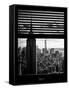 Window View with Venetian Blinds: Cityscape Manhattan with Empire State Building (1 WTC)-Philippe Hugonnard-Framed Stretched Canvas