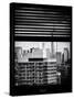 Window View with Venetian Blinds: Cityscape Manhattan with One World Trade Center (1 WTC)-Philippe Hugonnard-Stretched Canvas