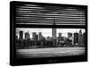 Window View with Venetian Blinds: Cityscape Manhattan with the Empire State Building-Philippe Hugonnard-Stretched Canvas