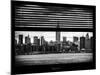 Window View with Venetian Blinds: Cityscape Manhattan with the Empire State Building-Philippe Hugonnard-Mounted Photographic Print