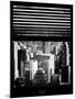 Window View with Venetian Blinds: Cityscape Manhattan-Philippe Hugonnard-Mounted Photographic Print