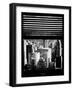 Window View with Venetian Blinds: Cityscape Manhattan-Philippe Hugonnard-Framed Photographic Print