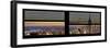 Window View with Venetian Blinds: Cityscape of Manhattan at Sunset-Philippe Hugonnard-Framed Photographic Print