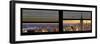 Window View with Venetian Blinds: Cityscape of Manhattan at Sunset-Philippe Hugonnard-Framed Photographic Print