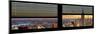 Window View with Venetian Blinds: Cityscape of Manhattan at Sunset-Philippe Hugonnard-Mounted Photographic Print