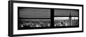 Window View with Venetian Blinds: Cityscape of Manhattan-Philippe Hugonnard-Framed Photographic Print