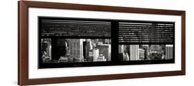 Window View with Venetian Blinds: Cityscape of Manhattan-Philippe Hugonnard-Framed Photographic Print