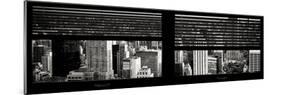 Window View with Venetian Blinds: Cityscape of Manhattan-Philippe Hugonnard-Mounted Photographic Print