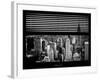 Window View with Venetian Blinds: Cityscape of Manhattanand One World Trade Center-Philippe Hugonnard-Framed Photographic Print