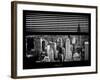 Window View with Venetian Blinds: Cityscape of Manhattanand One World Trade Center-Philippe Hugonnard-Framed Photographic Print