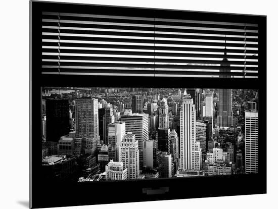 Window View with Venetian Blinds: Cityscape of Manhattanand One World Trade Center-Philippe Hugonnard-Mounted Photographic Print