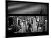 Window View with Venetian Blinds: Cityscape of Manhattanand One World Trade Center-Philippe Hugonnard-Mounted Photographic Print