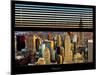 Window View with Venetian Blinds: Cityscape of Manhattanand One World Trade Center-Philippe Hugonnard-Mounted Photographic Print