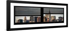 Window View with Venetian Blinds: Cityscape with the Chrysler Building of Manhattan-Philippe Hugonnard-Framed Photographic Print