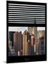 Window View with Venetian Blinds: Cityscape with the Chrysler Building of Manhattan-Philippe Hugonnard-Mounted Photographic Print