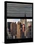 Window View with Venetian Blinds: Cityscape with the Chrysler Building of Manhattan-Philippe Hugonnard-Stretched Canvas