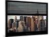 Window View with Venetian Blinds: Cityscape with the Chrysler Building of Manhattan-Philippe Hugonnard-Mounted Photographic Print