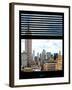 Window View with Venetian Blinds: Cityscape with the Empire State Building-Philippe Hugonnard-Framed Photographic Print