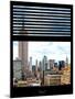 Window View with Venetian Blinds: Cityscape with the Empire State Building-Philippe Hugonnard-Mounted Photographic Print