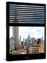 Window View with Venetian Blinds: Cityscape with the Empire State Building-Philippe Hugonnard-Stretched Canvas