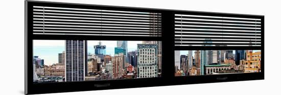 Window View with Venetian Blinds: Cityscape with the Empire State Building-Philippe Hugonnard-Mounted Photographic Print