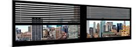 Window View with Venetian Blinds: Cityscape with the Empire State Building-Philippe Hugonnard-Mounted Photographic Print