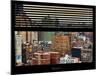 Window View with Venetian Blinds: Cityscape with the New Yorker Hotel at Sunset - Manhattan-Philippe Hugonnard-Mounted Photographic Print