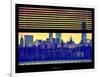 Window View with Venetian Blinds: Cityscape with the One World Trade Center (1WTC) at Nightfall-Philippe Hugonnard-Framed Photographic Print