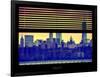 Window View with Venetian Blinds: Cityscape with the One World Trade Center (1WTC) at Nightfall-Philippe Hugonnard-Framed Photographic Print