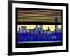 Window View with Venetian Blinds: Cityscape with the One World Trade Center (1WTC) at Nightfall-Philippe Hugonnard-Framed Photographic Print