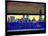 Window View with Venetian Blinds: Cityscape with the One World Trade Center (1WTC) at Nightfall-Philippe Hugonnard-Mounted Photographic Print